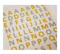Stickers Mini Classy - Alphabet - Or et Argent Multicolore