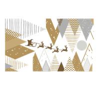 Stickers montagnes père Noël et les rennes