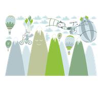 Stickers montagnes scandinaves animaux farceurs
