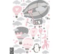 Stickers montgolfières et animaux du cirque