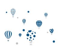 Stickers montgolfières volent dans les airs