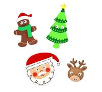 Stickers Mousse Personnage De Noël 12 Pièces
