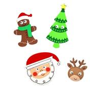 Stickers mousse personnage de Noël 12 pièces