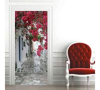 Stickers Mural Porte 3D Poster Autocollant Porte Trompe l'oeil Auto-adhésif Vinyle Affiche De Porte Stickers Photo Chambre Salle De Bain Papier Peint Art Décor 73x205 cm Paysage Extérieur