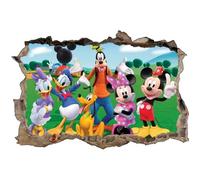 Stickers mural - Mickey et ses amis - 3D - 30x20cm - Décoration enfant - Mixte