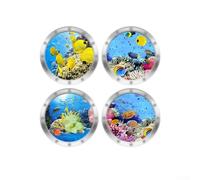 Stickers muraux 3D avec motif vie marine réaliste pour décoration de la maison salle de bain, chambre à coucher, cuisine et couloir (5)