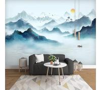 Stickers Muraux 3D Décalcomanies Paysage De Montagne Fond Chambre Autocollant Mural Décalcomanie Décor À La Maison Art Mural Papier Peint Peler Et Coller Amovible Salon Pépinière Décor- -903154848625