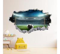 Stickers Muraux 3D Football Décoration De La Maison Amovible De Tatouage Mural Sports De Plein Air Décalcomanies Art Pour Bébé Pépinière Fille Garçon Enfants Chambre 87x58cm