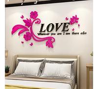 Stickers Muraux 3D LOVE Stickers Autocollants DIY Arts Convient pour Chambre Salon Chambre D'enfant Canapé Fond Miroir Décoration de la Maison