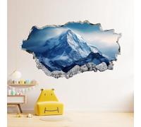 Stickers Muraux 3D Montagne Enneigée Décoration De La Maison Amovible De Tatouage Mural Paysage Naturel Décalcomanies Art Pour Bébé Pépinière Fille Garçon Enfants Chambre 75x50cm