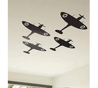 Stickers Muraux 40X33 Cm Spitfire Avion Plafond Autocollant Mural Bébé Pépinière Enfants Chambre De Bande Dessinée Sticker Mural Chambre Vinyle Décor