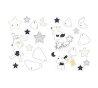 Stickers muraux en papier adhésif - hello bleu TU