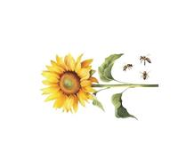 Stickers Muraux à Fleurs Autocollants muraux tournesol