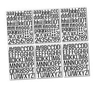 Stickers Muraux Alphabet 6 Feuilles Vinyle Noir pour Tableau