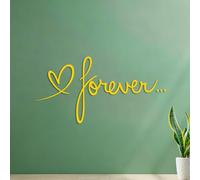 Stickers muraux Amour éternel, cœur romantique 53x104.6cm Stickers pour vitres Jaune