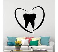 Stickers muraux amovibles en PVC pour cabinet dentaire pour dents de dentiste autocollants d'art pour décorations pour vitrines et portes décoration en vinyle 45X68 CM