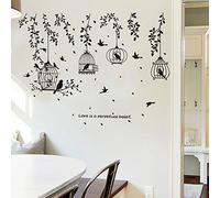 Stickers muraux amovibles en PVC pour chambre à coucher ou chambre à coucher - Noir