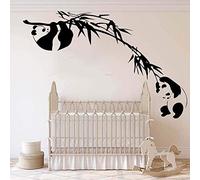 Stickers muraux amovibles en vinyle chambre d'enfants bébé maternelle animaux asiatiques forêt Jungle Panda chambre autocollant 57X88Cm