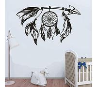 Stickers muraux amovibles pour chambre à coucher - Motif attrape-rêves - 74 x 57 cm