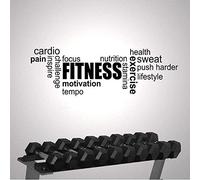 Stickers muraux amovibles pour salle de sport, fitness, exercices de musculation, nuage, citations de motivation 42 x 126 cm