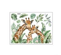 Stickers muraux amusants sur le thème des animaux avec un joli motif girafe pour chambre d'enfant ou aire de jeu