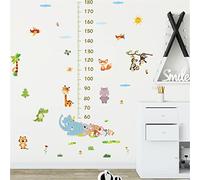 Stickers Muraux Animaux De Dessin Animé,Bébé Éléphant Renard Girafe Crocodile Stickers Muraux,Chambre D'Enfants Maison Décoration Murale Applique