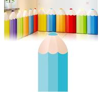 Stickers Muraux Anti-Collision pour Enfants 1,8 Cm épaissir Forme Crayon PU Rembourrage Mural Auto-adhésif Panneau Mural Imperméable Tatami 3D Panneaux Muraux Souples, Cyan, One Size