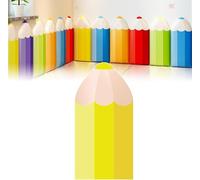 Stickers Muraux Anti-Collision pour Enfants 1,8 Cm épaissir Forme Crayon PU Rembourrage Mural Auto-adhésif Panneau Mural Imperméable Tatami 3D Panneaux Muraux Souples, Yellow, One Size