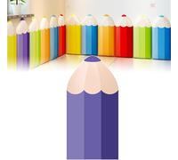 Stickers Muraux Anti-Collision pour Enfants 1,8 Cm épaissir Forme Crayon PU Rembourrage Mural Auto-adhésif Panneau Mural Imperméable Tatami 3D Panneaux Muraux Souples, Purple, One Size