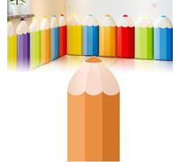 Stickers Muraux Anti-Collision pour Enfants 1,8 Cm épaissir Forme Crayon PU Rembourrage Mural Auto-adhésif Panneau Mural Imperméable Tatami 3D Panneaux Muraux Souples, Orange, One Size