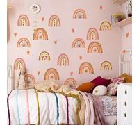 Stickers Muraux Arc-En-Ciel Rose Autocollant Mural Sticker Mural Pour Chambre Salon Mur,Autocollant Decoratif Mural, Chambre Enfants Bébé Pépinière,Decoration