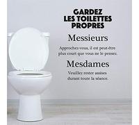 stickers muraux autocollant mural Sticker Citation Wc Gardez Les Toilettes Propres Wc Plaque De Porte Toilette