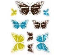Stickers - Muraux - Autocollants - Repositionnables - Motifs papillons colorés - Décoration