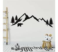 Stickers muraux avec motifs de montagnes, parfaits pour les chambres d'enfants, les chambres, les salons et les environnements sur le thème de la forêt.
