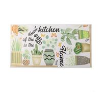 Stickers muraux axés sur la cuisine avec motifs d'ustensiles conçus pour une application sur des surfaces intérieures lisses, sèches et propres (MS2180)