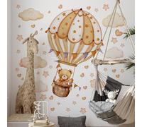 Stickers Muraux Ballon À Air Chaud Autocollant Mural Sticker Mural Pour Chambre Salon Mur,Autocollant Decoratif Mural, Chambre Enfants Bébé Pépinière,Decoration Chambre Adulte