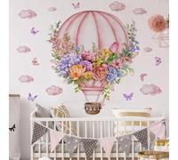 Stickers Muraux Ballon À Air Chaud Autocollant Mural Sticker Mural Pour Chambre Salon Mur,Autocollant Decoratif Mural, Chambre Enfants Bébé Pépinière,Decoration