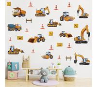 Stickers Muraux Camion Transport,Stickers Muraux Véhicule dConstruction,Sticker Muraux Chambre d'Enfant,Stickerss Murauxs Lumineux,Stickerss Muraux Chambre de Garçon et de Fille Décoration