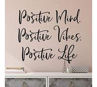 Stickers muraux chambre d'enfants salon chambre autocollants stickers phrases positives bonnes vibrations vie autocollants 65X57 cm