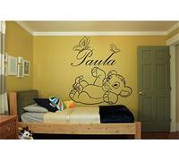 stickers muraux chambre sticker mural Roi Lion Décalque Personnalisé Nom Sticker Vinyle Autocollant Enfants Chambre de Bébé Décor Lion King Pépinière vinyle autocollant