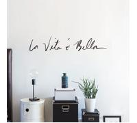 Stickers Muraux Citations "" La Vita è bella"" Stickers Muraux Texte Chambre Salon Bureau Décoration Murale