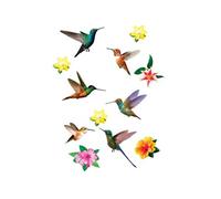LE MONDE DES ANIMAUX Stickers Muraux Planche de 70 x 20 cm - Colibris