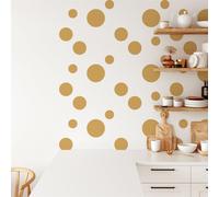 Stickers Muraux Cuisine 15x15 cm Cercle Jaune Moutarde Stickers Cuisine Imperméable Credence Adhesive pour Cuisine Carrelage Adhesif Mural Salle de Bain Décoration Stickers Carrelage 10 Pièces