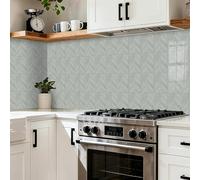 Stickers Muraux Cuisine 17x23 cm Marbre Gris Ciment Vinyle Adhesif Imperméable Placard Mur Armoires Meubles Decoration Dalle PVC Adhesive Sol Stickers Salle de Bain 10 Pièces