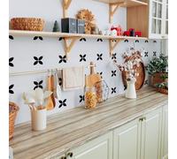 Stickers Muraux Cuisine 20x20 cm Noir Gris Minimalisme Stickers Cuisine Imperméable Credence Adhesive pour Cuisine Carrelage Adhesif Mural Salle de Bain Décoration Stickers Carrelage 20 Pièces