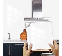 Stickers Muraux Cuisine 30x30cm Minimaliste Blanc Credence Adhesive pour Cuisine Vinyle Stickers Carrelage Décoration de Meubles Carrelage Adhesif Mural Salle de Bain (10 Pièces)