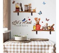 Stickers Muraux Cuisine Autocollant Mural Citations Phrase Deco Stickers Cuisine Salle à Manger Porte de Placard Deco Stickers