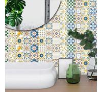 Stickers Muraux Cuisine Citron Jaune Rouge Vinyle Adhesif Anti-eau et Anti-graisse Decoration Cuisine Dalle pvc Adhesive Sol Durable Stickers Salle de Bain 10x240 cm/ 1 rouleau