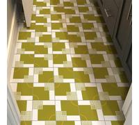 Stickers Muraux Cuisine Géométrie Vert Olive Stickers Salle de Bain Imperméable Décoration Murale Dalle PVC Adhesive Sol Autocollant Credence Adhesive pour Cuisine 20x20 cm /12 Pièces