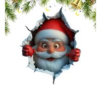 Stickers muraux de Noël mignons autocollants de dessin animé Père Noël et flocons de neige autocollants de sol de Noël pour l'école, la salle de classe, la chambre, le bureau, la maison et l